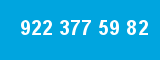922 377 59 82 922 377 59 82